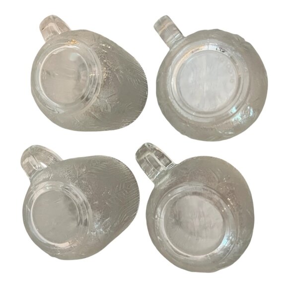 Vintage Arcoroc Country Wheat Frosted Glass Coffee Mugs Set Of 4, 3 in Tall - Picture 6 of 7